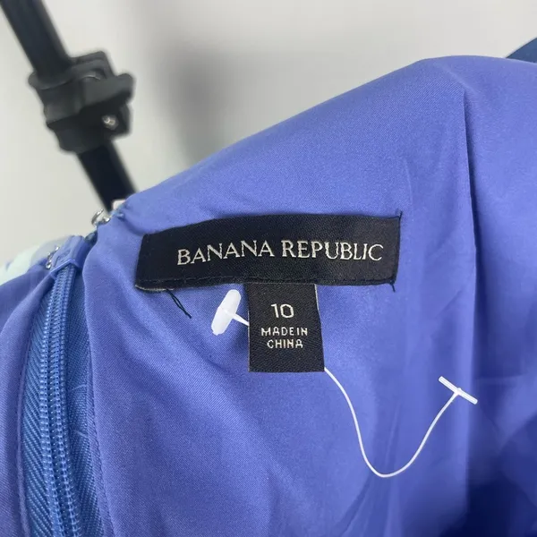 Banana Republic Blue Floral Empire Waist Knee‎ Length Dress with Pockets - Image 14