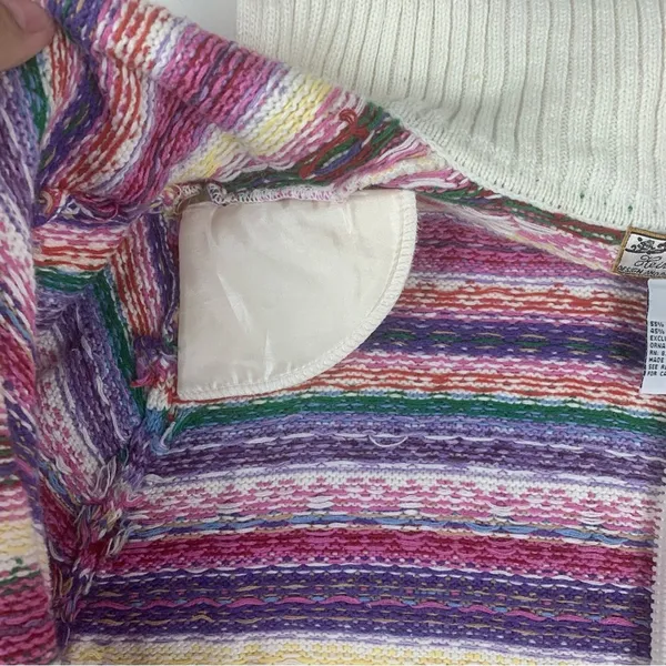 Heirloom collectibles size large fair isle multicolor full zip sweater nordic - Image 10