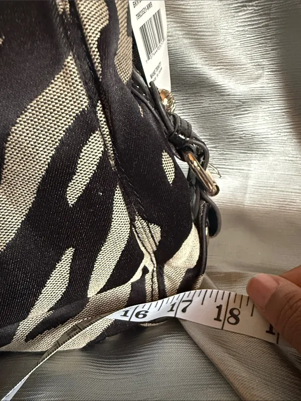 Anne Klein Black and Cream Zebra-Print Tote NWT - Image 11