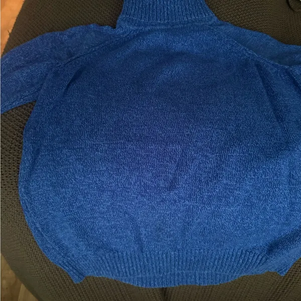 Women’s Blue Turtleneck Sweater - Image 3
