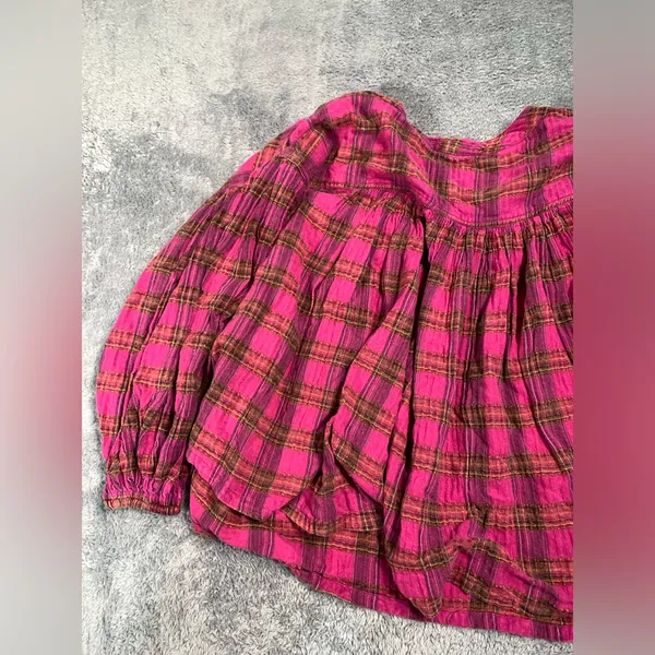 Free people we the free jessi Plaid Top small - Image 14