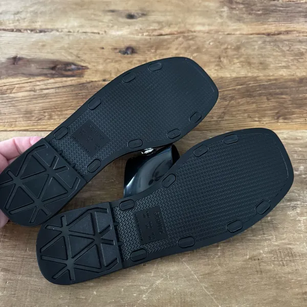 NEW Schutz Square Toe Lizzie Slide~Black~Jelly~10 / 40 ~Gorgeous Statement Shoes - Image 8