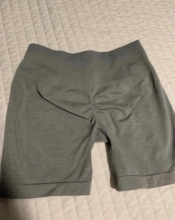 YoungLA Grey Womens Shorts with Scrunch Size Medium EUC Gray - Image 3