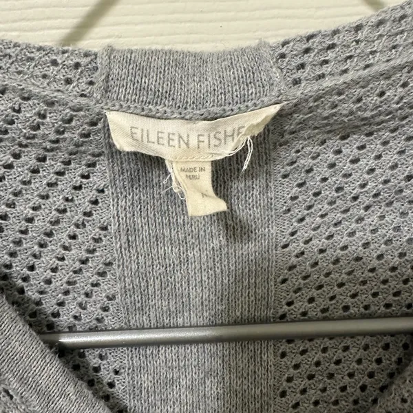 EILEEN FISHER Light Gray Jacket with hood. - Image 4