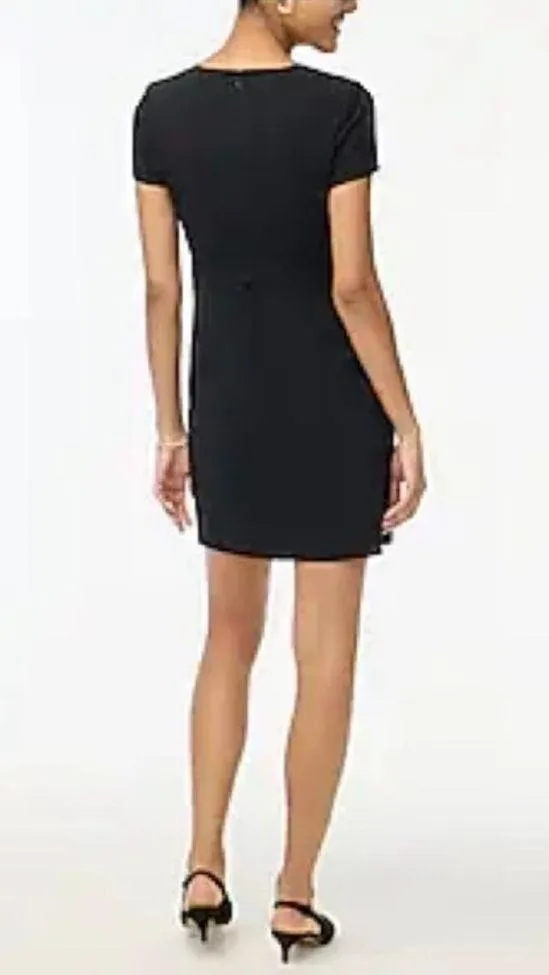 J.Crew Black Short Sleeve Belted Suiting Dress Size 8 - Image 3
