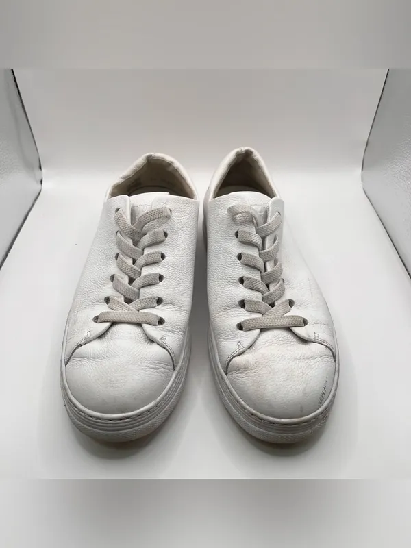 PAUL GREEN Ajay Sport Sneakers LOW TOP WHITE LEAHTER size 5.5 US 8 - Image 3