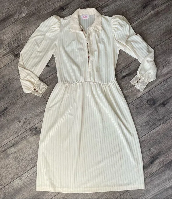 VINTAGE 1970s Edwardian Revival Dress - Image 11