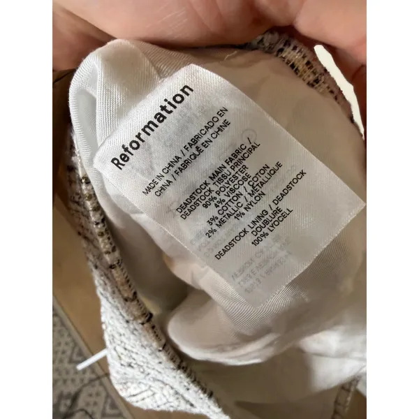 Reformation NWT Twill Sleeveless Crop Top Size 6 - Image 5