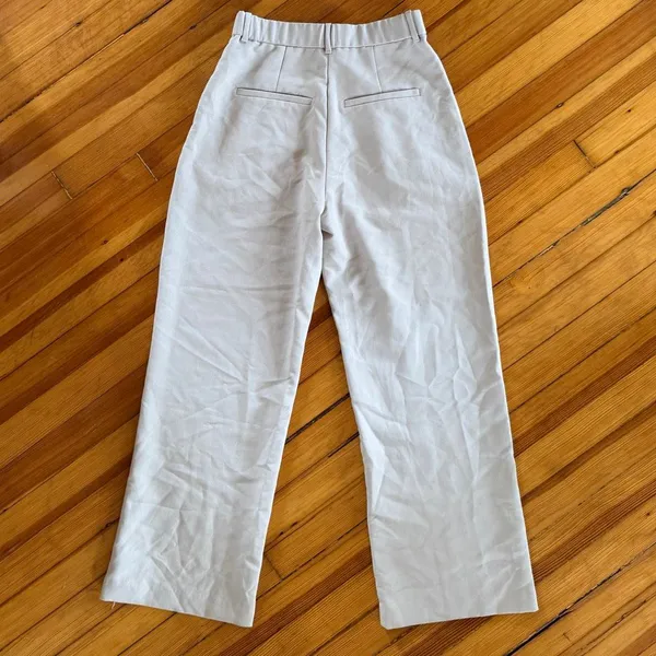 Abercrombie & Fitch NWT Sloane Curve Love Tailored Wide Leg Pant in Light Taupe - Image 4