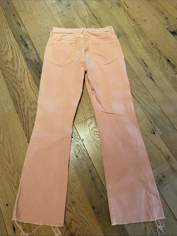 Mother The Insider Ankle Fray Jeans Chalk It Up Size 28 - Image 9