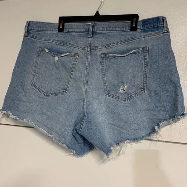 Abercrombie And Fitch 90s Baggy Short Low Rise Jean Denim Rise Curve Love 35/20 - Image 4