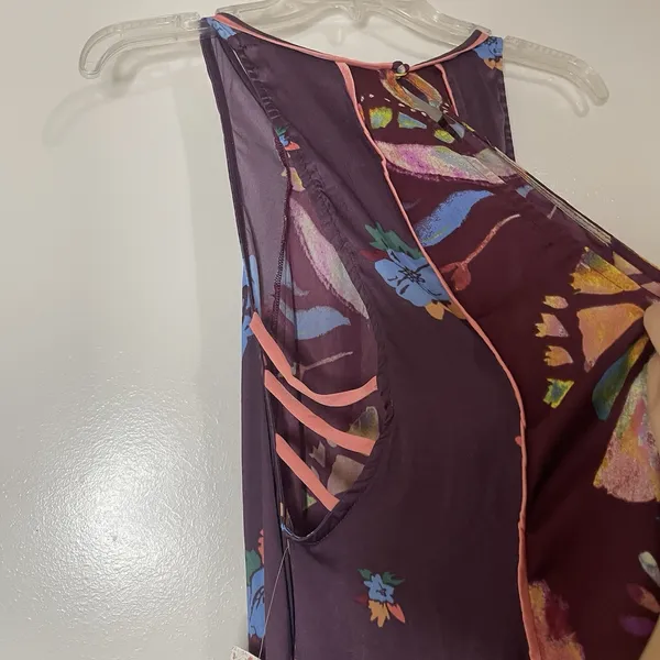 NEW! Free People Dream free wine floral swing tunic dress top size small - Image 7