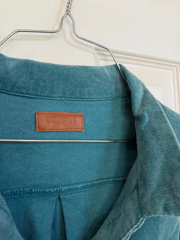 Umgee Teal Corduroy Button-Down Shirt/Shacket  - Image 2