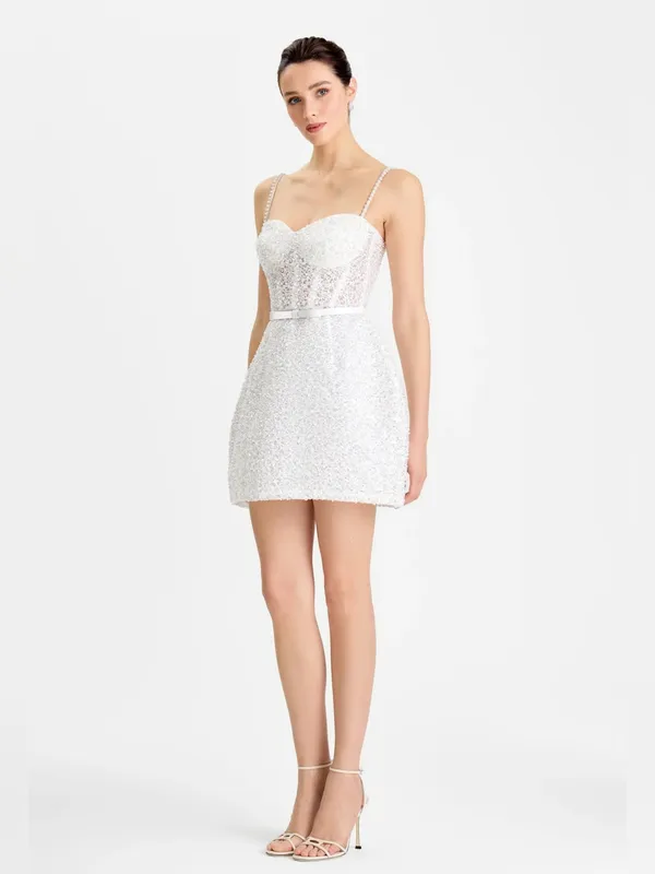 Nadine Merabi Alice Embellished Cocktail Minidress 14 - Image 13