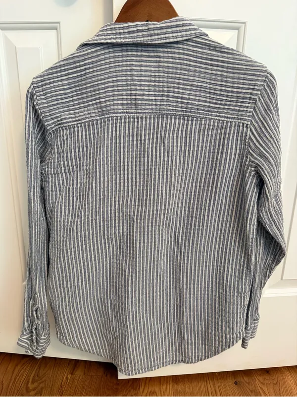 Universal Threads 100% Cotton Striped Collar Button Down Long Sleeve - Medium - Image 8