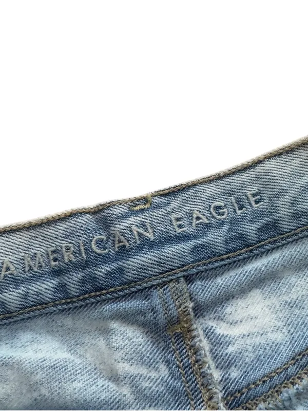 American Eagle Women’s 0 Acid Wash Distressed Denim Cutoff Shorts Super Stretch - Image 5