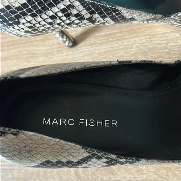 Marc Fisher Black and White Heels with Sleek Design - Image 5