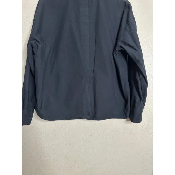 Djerf Avenue Breezy Shirt in Black size XS Relaxed Cotton Button Front - Image 7