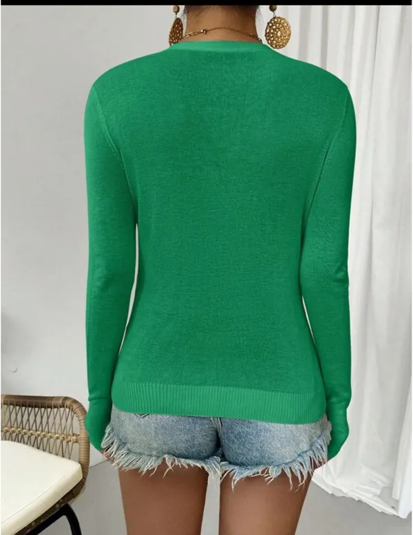SheIn Green Cardigan - Image 2