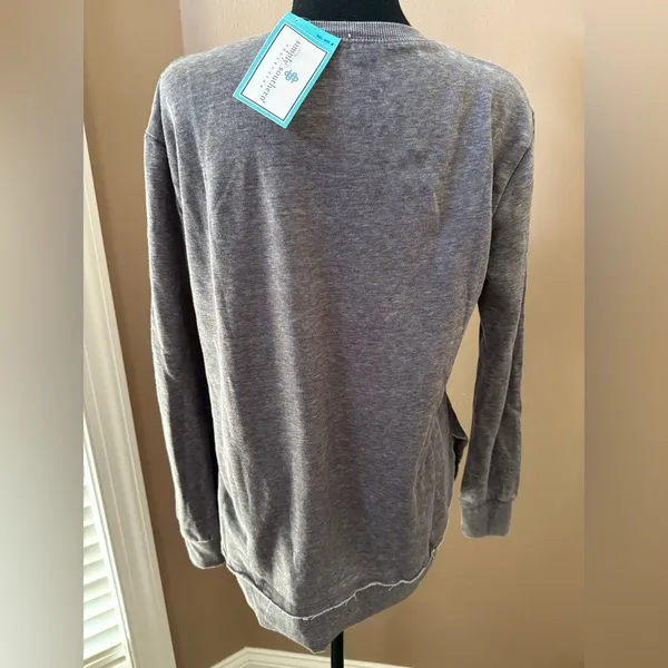 Simply Southern Women’s Anti Social Mom Club Sweatshirt in Gray - Image 3