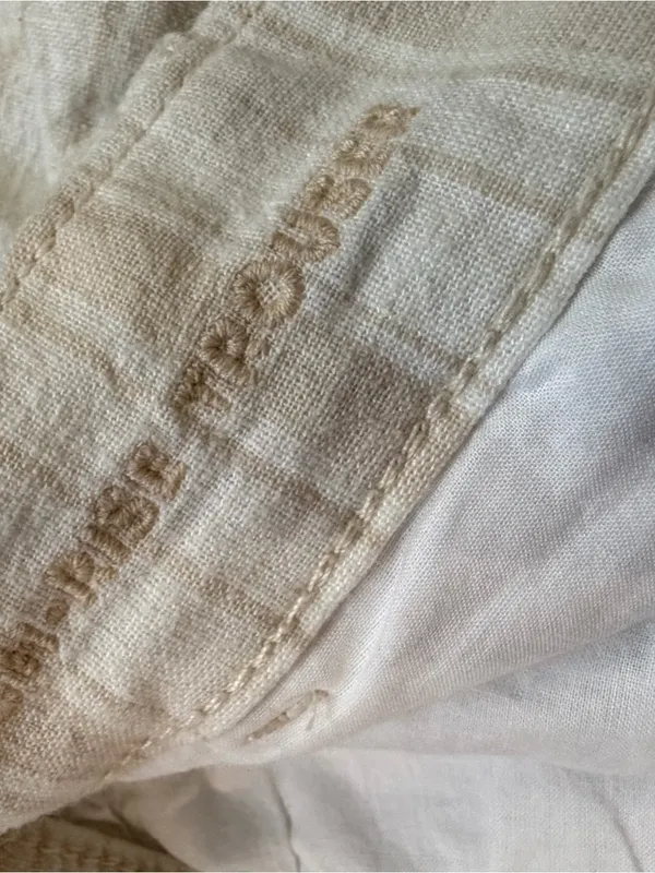 American Eagle Outfitters White Linen Wide Leg Pants Size 8 Casual Summer - Image 5