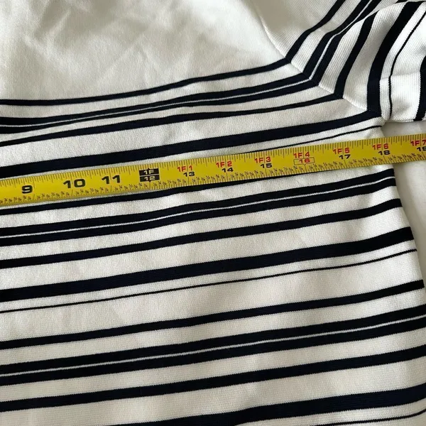 Nwt Zara Women'S Striped Knit Mini Dress White /Navy Size M 3859/035 - Image 5