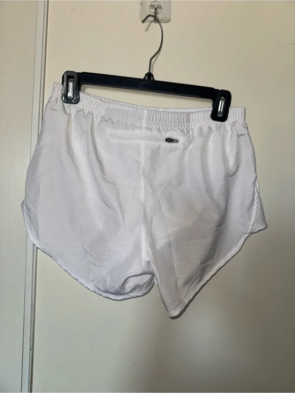 Nike White Women's Athletic Running Shorts - Image 2