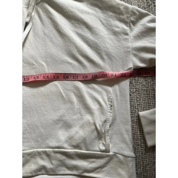 Sweaty Betty pullover sweatshirt harmoise luxe white size small - Image 3