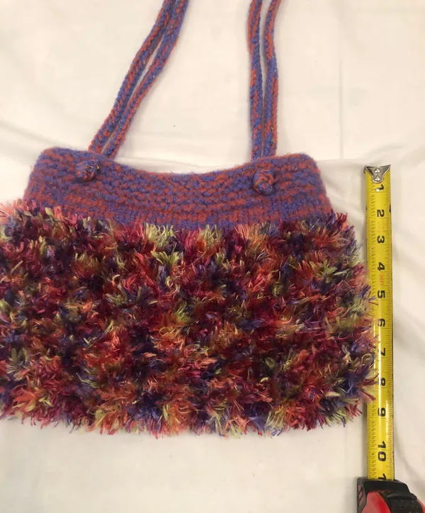 Very Cool Fuzzy Yarn Disco “Groovy” Bag Shoulder Purse - Image 9