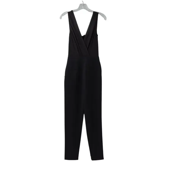 Ted Baker London Black Lace Cowl Neck Tapered Jumpsuit Size 2 - Image 9
