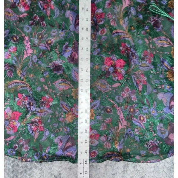 Victoria's‎ Secret Vintage 90's GOLD LABEL Floral Satin Sheer Sleep Lounge Top M - Image 8