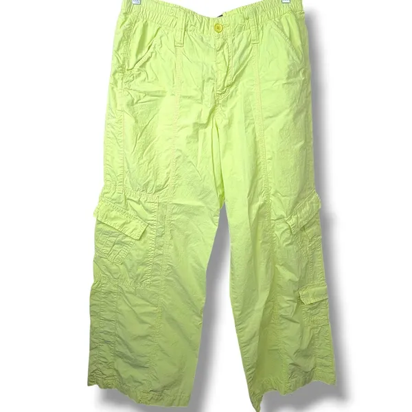 BDG Urban Outfitters NWOT Lime Y2K Low Rise Baggy Wide Leg Cotton Cargo Pant - Image 5