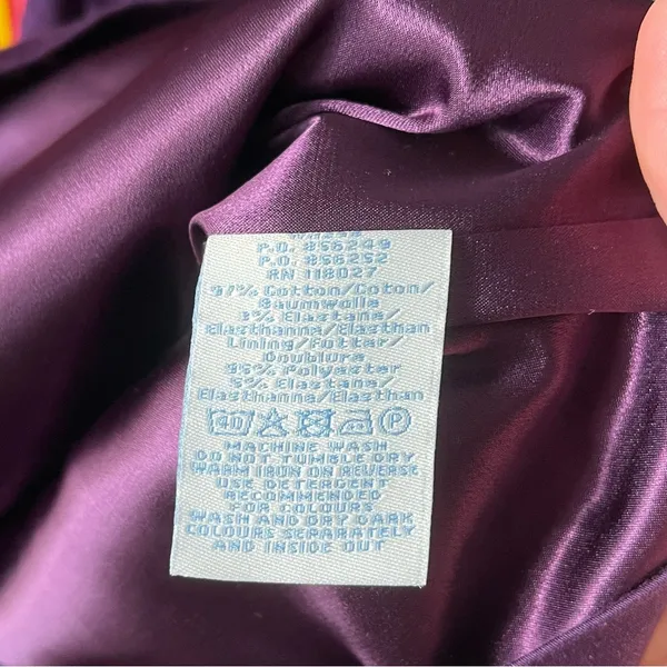 Boden• Purple and Coral Appliqué 100% cotton Sheath Dress• Sz 10P - Image 7