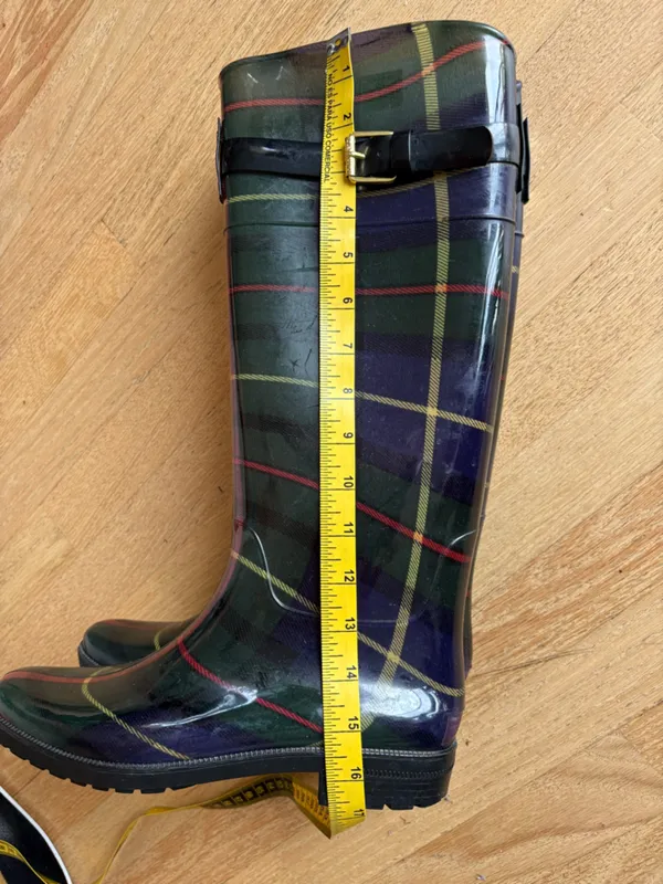 Ralph Lauren Black Boot with Teal Logo Accent - Image 9