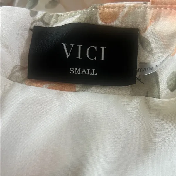Vici Floral Puff Sleeve Dress 100% Cotton‎ Size S - Image 9
