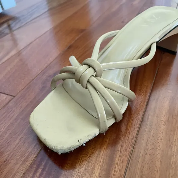 ZARA Beige Strappy Kitten Heels - Image 7