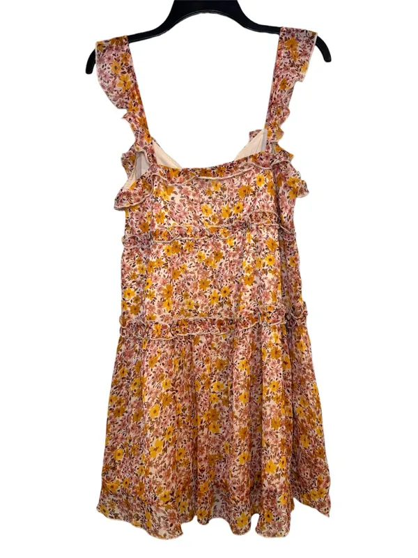 Patrons of Peace Floral Print Ruffle Mini Sundress Size Medium - Image 2