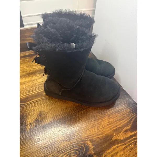 UGG Black Bailey Bow Boots Size 6‎ - Image 2