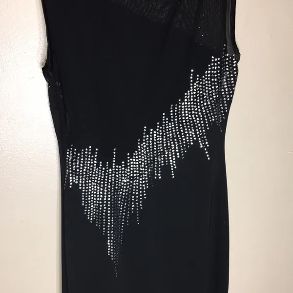Morgan and Co. black and silver dress size 7/8 sparkly prom dress long m…​​ - Image 3