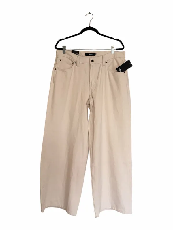 NWT VANS Check-5 Low Rise Extra Baggy Jeans In Ecru SZ-30 - Image 8