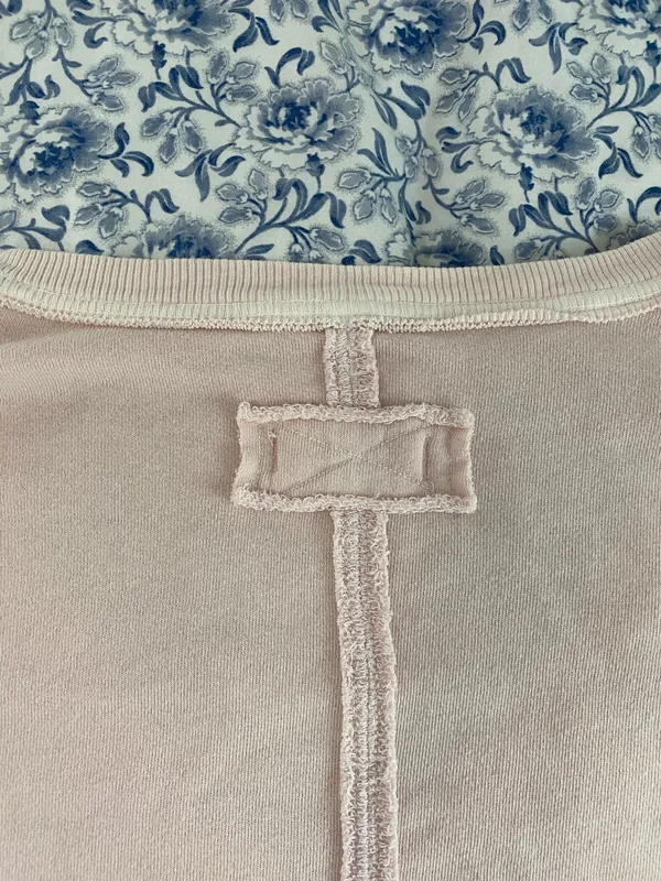 We The Free Venice V Neck Sweatshirt Light Pink S - Image 8