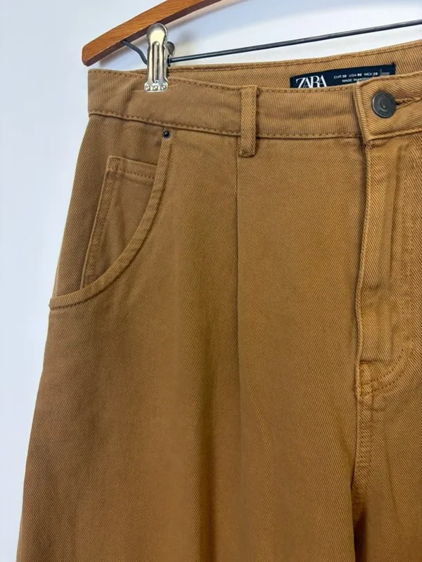Zara Slouchy Paper Bag Balloon Fit Pants - Image 3