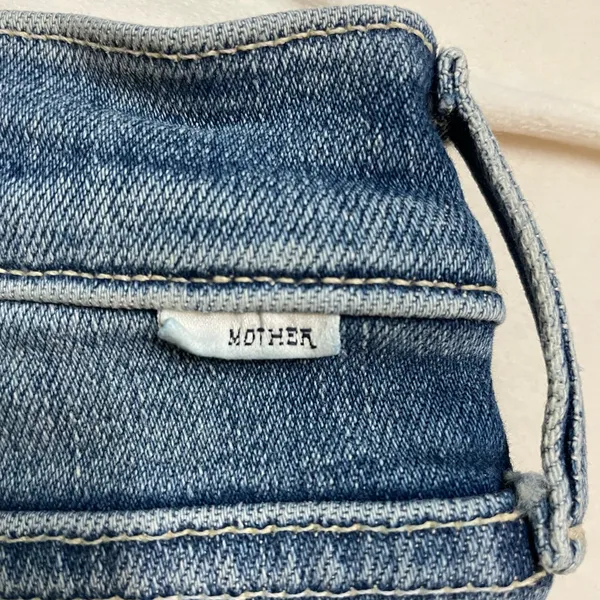 NWT MOTHER Denim Mid Rise Dazzler Ankle Fray Jeans Riding Cliffside Size 29 - Image 14