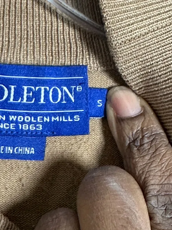 Pendleton Silk Blend Camel Mock Neck Sweater Sz S Lightweight Knit Pullover READ - Image 6