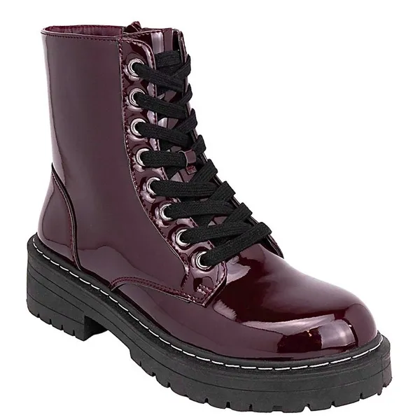 TRUE CRAFT Women’s Faux Leather Combat Boots - Image 2