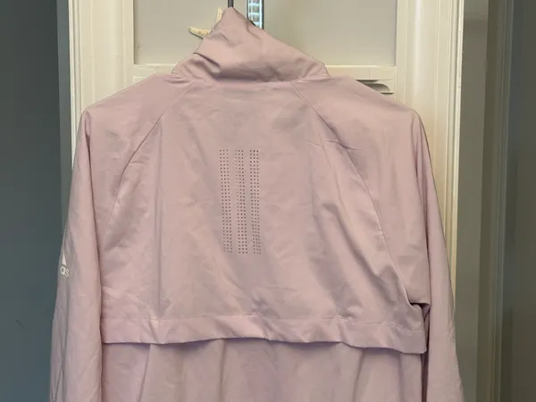 Adidas Sz M Lilac Purple Jacket Windbreaker W White Stripes & Logo - Image 4