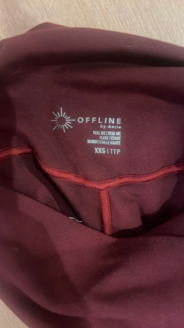 Red Aerie crossover flare Leggings Offline - Image 6
