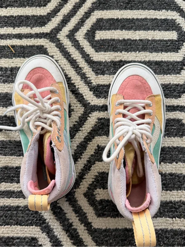 Vans Pastel Multi-Color Suede High-Top Sneaker Sk8-Hi MTE 2.0 DX SZ 6 Women’s - Image 4