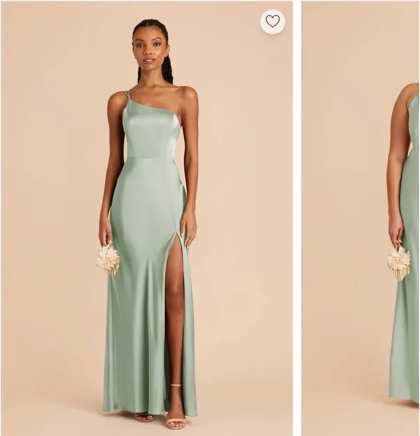 Kensie Dress Matte Satin Sage Green Birdy Grey Dress - Image 2