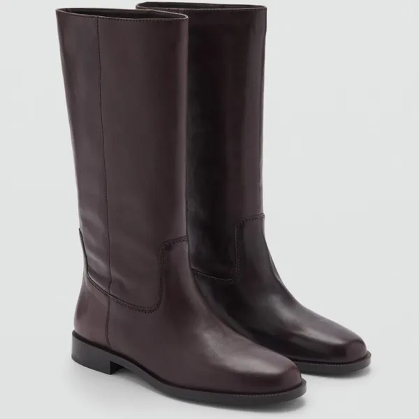 Mango Leather High Boots - Image 2